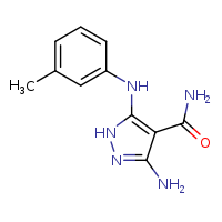 3-amino-5-[(3-methylphenyl)amino]-1H-pyrazole-4-carboxamide