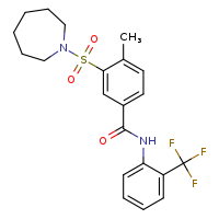 3-(azepane-1-sulfonyl)-4-methyl-N-[2-(trifluoromethyl)phenyl]benzamide