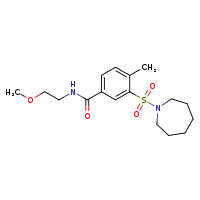3-(azepane-1-sulfonyl)-N-(2-methoxyethyl)-4-methylbenzamide