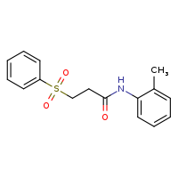3-(benzenesulfonyl)-N-(2-methylphenyl)propanamide