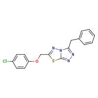 3-benzyl-6-(4-chlorophenoxymethyl)-[1,2,4]triazolo[3,4-b][1,3,4]thiadiazole