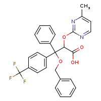 3-(benzyloxy)-2-[(4-methylpyrimidin-2-yl)oxy]-3-phenyl-3-[4-(trifluoromethyl)phenyl]propanoic acid