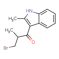 3-bromo-2-methyl-1-(2-methyl-1H-indol-3-yl)propan-1-one