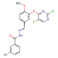 3-bromo-N'-[(E)-{3-[(2-chloro-5-fluoropyrimidin-4-yl)oxy]-4-methoxyphenyl}methylidene]benzohydrazide