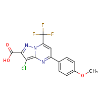 3-chloro-5-(4-methoxyphenyl)-7-(trifluoromethyl)pyrazolo[1,5-a]pyrimidine-2-carboxylic acid