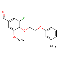 3-chloro-5-methoxy-4-[2-(3-methylphenoxy)ethoxy]benzaldehyde