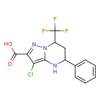 3-chloro-5-phenyl-7-(trifluoromethyl)-4H,5H,6H,7H-pyrazolo[1,5-a]pyrimidine-2-carboxylic acid