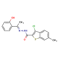 3-chloro-N'-[(1E)-1-(2-hydroxyphenyl)ethylidene]-6-methyl-1-benzothiophene-2-carbohydrazide
