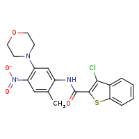 3-chloro-N-[2-methyl-5-(morpholin-4-yl)-4-nitrophenyl]-1-benzothiophene-2-carboxamide