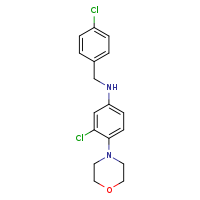 3-chloro-N-[(4-chlorophenyl)methyl]-4-(morpholin-4-yl)aniline