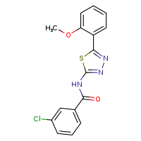 3-chloro-N-[5-(2-methoxyphenyl)-1,3,4-thiadiazol-2-yl]benzamide