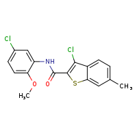 3-chloro-N-(5-chloro-2-methoxyphenyl)-6-methyl-1-benzothiophene-2-carboxamide