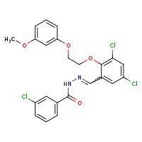 3-chloro-N'-[(E)-{3,5-dichloro-2-[2-(3-methoxyphenoxy)ethoxy]phenyl}methylidene]benzohydrazide