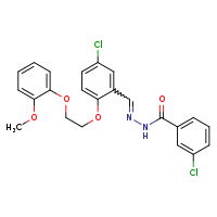 3-chloro-N'-[(E)-{5-chloro-2-[2-(2-methoxyphenoxy)ethoxy]phenyl}methylidene]benzohydrazide