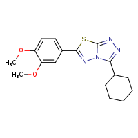 3-cyclohexyl-6-(3,4-dimethoxyphenyl)-[1,2,4]triazolo[3,4-b][1,3,4]thiadiazole
