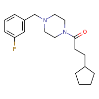 3-cyclopentyl-1-{4-[(3-fluorophenyl)methyl]piperazin-1-yl}propan-1-one