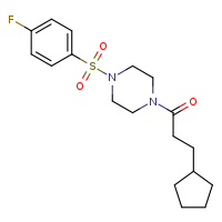 3-cyclopentyl-1-[4-(4-fluorobenzenesulfonyl)piperazin-1-yl]propan-1-one