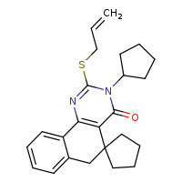 3-cyclopentyl-2-(prop-2-en-1-ylsulfanyl)-6H-spiro[benzo[h]quinazoline-5,1'-cyclopentan]-4-one