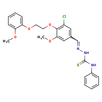 3-[(E)-({3-chloro-5-methoxy-4-[2-(2-methoxyphenoxy)ethoxy]phenyl}methylidene)amino]-1-phenylthiourea