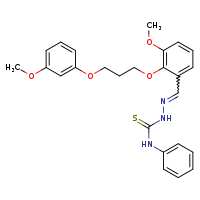 3-[(E)-({3-methoxy-2-[3-(3-methoxyphenoxy)propoxy]phenyl}methylidene)amino]-1-phenylthiourea