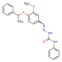 3-[(E)-{[3-methoxy-4-(1-phenylethoxy)phenyl]methylidene}amino]-1-phenylurea
