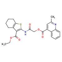 {[3-(ethoxycarbonyl)-4,5,6,7-tetrahydro-1-benzothiophen-2-yl]carbamoyl}methyl 2-methylquinoline-4-carboxylate