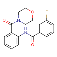 3-fluoro-N-[2-(morpholine-4-carbonyl)phenyl]benzamide