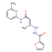 3-(furan-2-ylformohydrazido)-N-(6-methylpyridin-2-yl)but-2-enamide