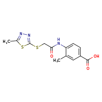 3-methyl-4-{2-[(5-methyl-1,3,4-thiadiazol-2-yl)sulfanyl]acetamido}benzoic acid