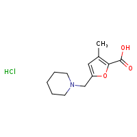 3-methyl-5-(piperidin-1-ylmethyl)furan-2-carboxylic acid hydrochloride