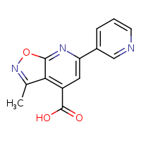 3-methyl-6-(pyridin-3-yl)-[1,2]oxazolo[5,4-b]pyridine-4-carboxylic acid