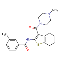3-methyl-N-[3-(4-methylpiperazine-1-carbonyl)-4,5,6,7-tetrahydro-1-benzothiophen-2-yl]benzamide