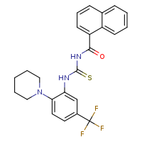 3-(naphthalene-1-carbonyl)-1-[2-(piperidin-1-yl)-5-(trifluoromethyl)phenyl]thiourea