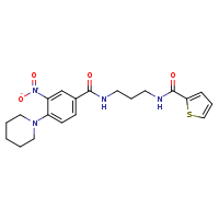 3-nitro-4-(piperidin-1-yl)-N-[3-(thiophen-2-ylformamido)propyl]benzamide