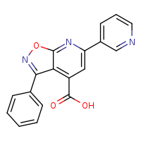 3-phenyl-6-(pyridin-3-yl)-[1,2]oxazolo[5,4-b]pyridine-4-carboxylic acid