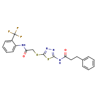 3-phenyl-N-{5-[({[2-(trifluoromethyl)phenyl]carbamoyl}methyl)sulfanyl]-1,3,4-thiadiazol-2-yl}propanamide