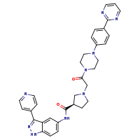 (3R)-1-(2-oxo-2-{4-[4-(pyrimidin-2-yl)phenyl]piperazin-1-yl}ethyl)-N-[3-(pyridin-4-yl)-1H-indazol-5-yl]pyrrolidine-3-carboxamide