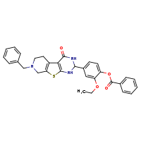 4-{11-benzyl-3-oxo-8-thia-4,6,11-triazatricyclo[7.4.0.0²,?]trideca-1(9),2(7)-dien-5-yl}-2-ethoxyphenyl benzoate
