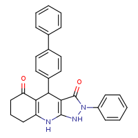 4-{[1,1'-biphenyl]-4-yl}-2-phenyl-1H,4H,6H,7H,8H,9H-pyrazolo[3,4-b]quinoline-3,5-dione