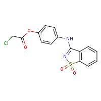 4-[(1,1-dioxo-1??,2-benzothiazol-3-yl)amino]phenyl 2-chloroacetate