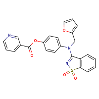 4-[(1,1-dioxo-1??,2-benzothiazol-3-yl)[(furan-2-yl)methyl]amino]phenyl pyridine-3-carboxylate