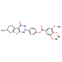 4-{11-methyl-3-oxo-8-thia-4,6-diazatricyclo[7.4.0.0²,?]trideca-1(9),2(7)-dien-5-yl}phenyl 3,4,5-trimethoxybenzoate