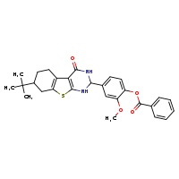 4-{11-tert-butyl-3-oxo-8-thia-4,6-diazatricyclo[7.4.0.0²,?]trideca-1(9),2(7)-dien-5-yl}-2-methoxyphenyl benzoate