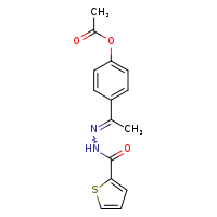 4-[(1E)-1-[(thiophen-2-ylformamido)imino]ethyl]phenyl acetate