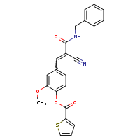 4-[(1E)-2-(benzylcarbamoyl)-2-cyanoeth-1-en-1-yl]-2-methoxyphenyl thiophene-2-carboxylate