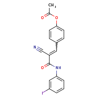 4-[(1E)-2-cyano-2-[(3-iodophenyl)carbamoyl]eth-1-en-1-yl]phenyl acetate
