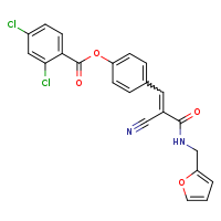4-[(1E)-2-cyano-2-[(furan-2-ylmethyl)carbamoyl]eth-1-en-1-yl]phenyl 2,4-dichlorobenzoate
