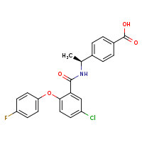 4-[(1S)-1-{[5-chloro-2-(4-fluorophenoxy)phenyl]formamido}ethyl]benzoic acid