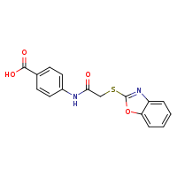 4-[2-(1,3-benzoxazol-2-ylsulfanyl)acetamido]benzoic acid