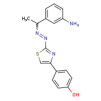 4-(2-{2-[1-(3-aminophenyl)ethyl]diazen-1-yl}-1,3-thiazol-4-yl)phenol